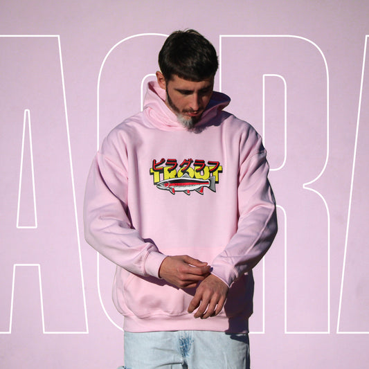 HOODIE RAINBOW TROUT LIGHT PINK