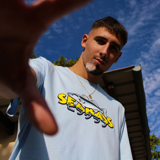 T-SHIRT SEABASS LIGHT BLUE