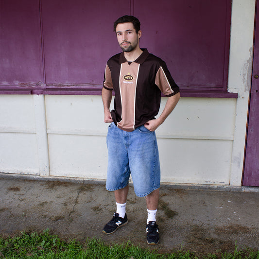 SOCCER JERSEY DARK BROWN