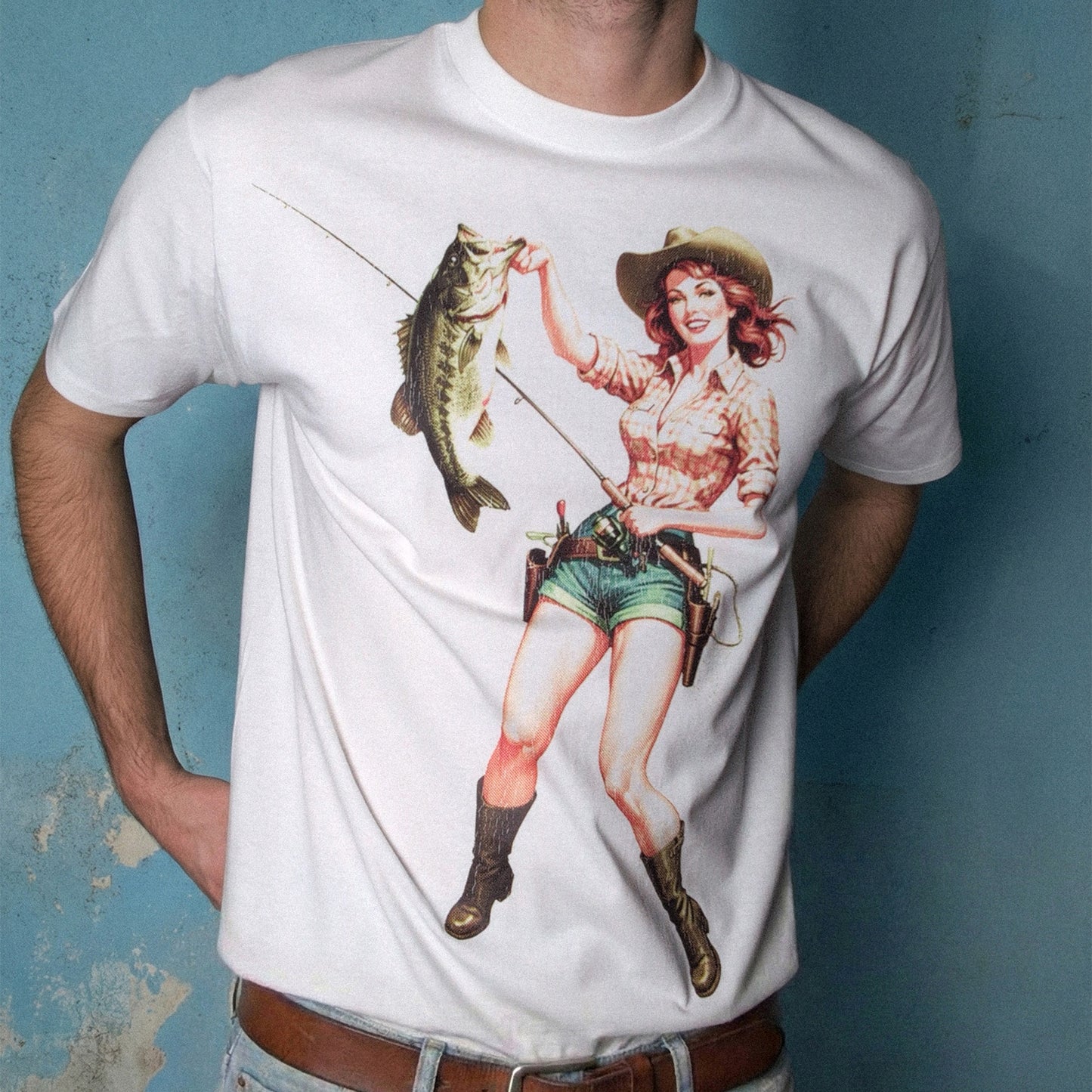 T-SHIRT FISHING PIN UP